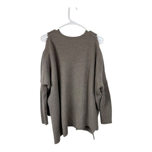All Saints Size Small Able Open Shoulder Jumper Sweater Asymmetrical Wool Alpaca - Picture 3 of 7